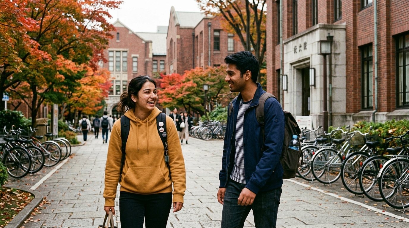 Bangladeshi Students at Top University Campus in Japan